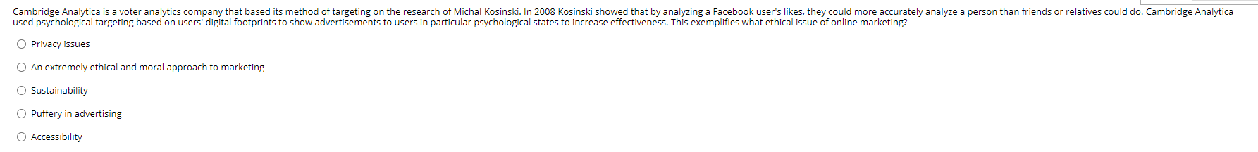 Cambridge Analytica is a voter analytics company