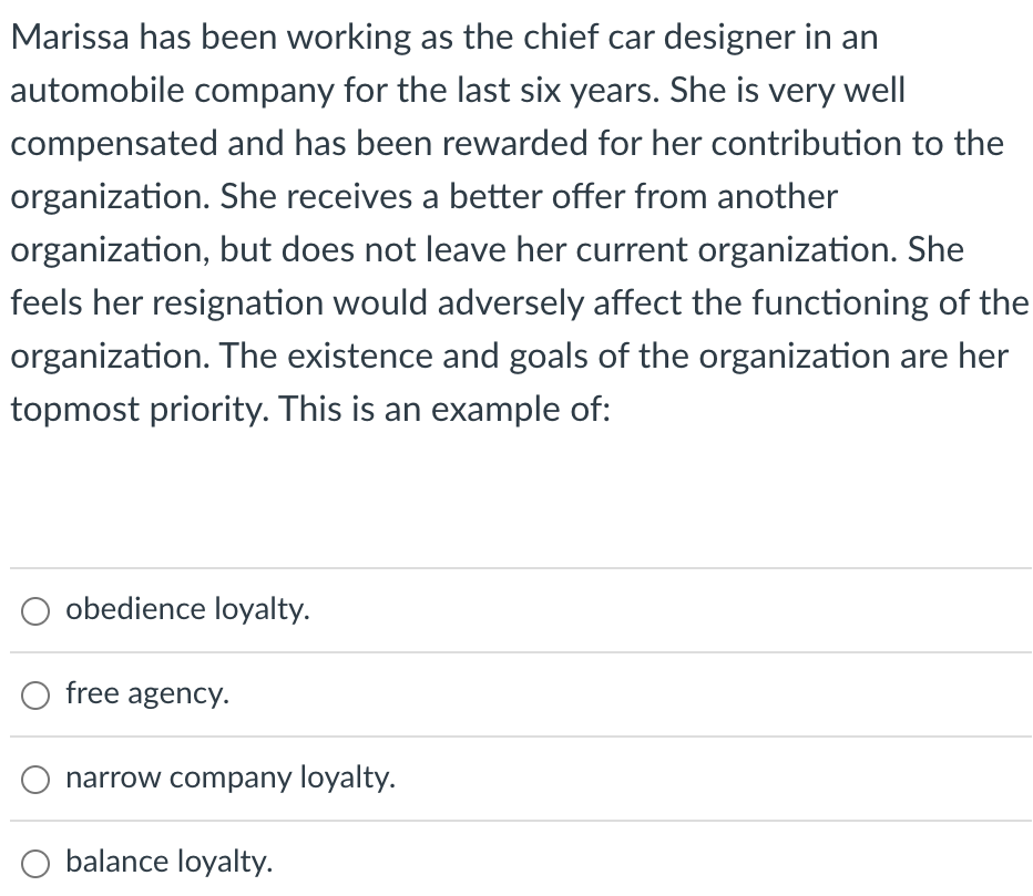 Marissa has been working as the chief car