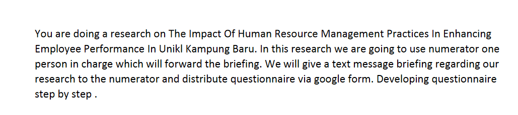 Please help to develop a questionnaire You are