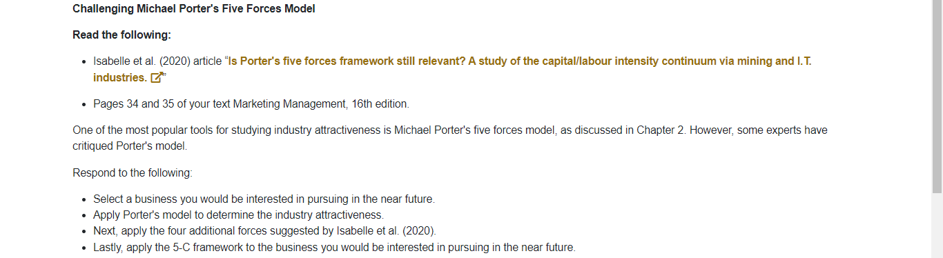 Challenging Michael Porter's Five Forces Model