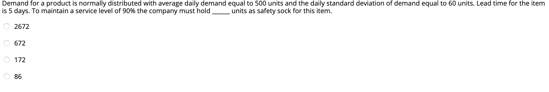 Demand for a product is normally distributed with