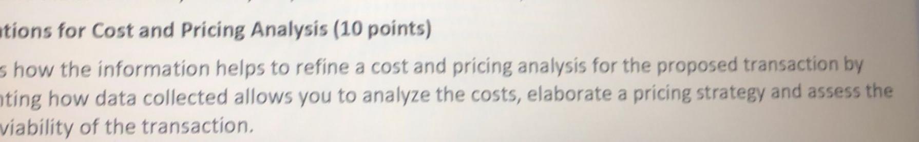 for coca cola company tions for Cost and Pricing