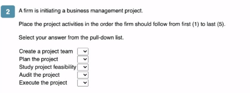 2 A firm is initiating a business management