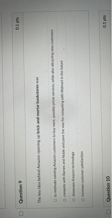 Question 9 0.1pts The key idea behind Amazon