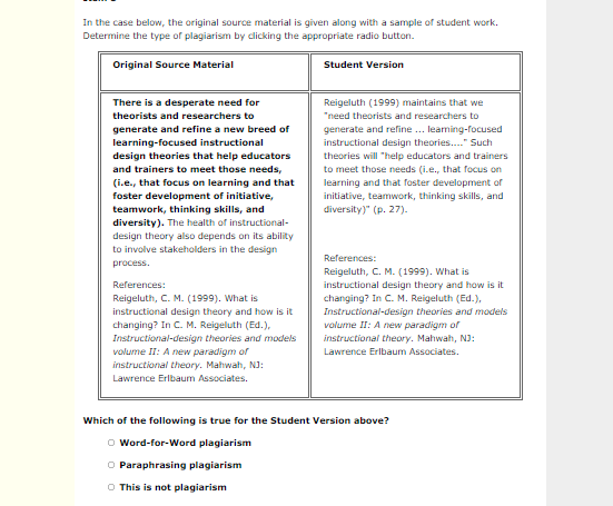 In the case below, the original source material