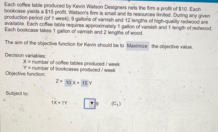 Each coffee table produced by Kevin Watson