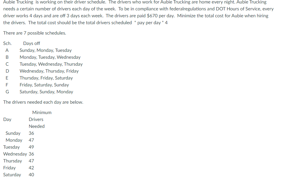 Aubie Trucking is working on their driver