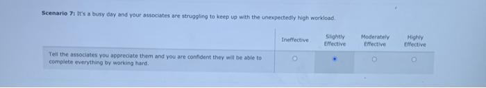 Scenario 71 It's a busy day and your associates