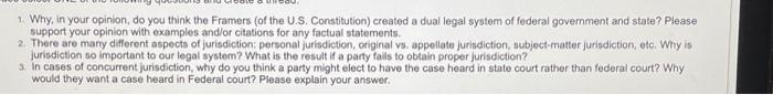 please answer question 3 1 Why, in your opinion,
