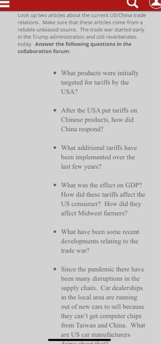 Look up two articles about the current US/China