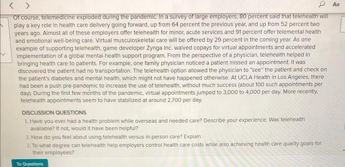 1. have you ever had a health problem while