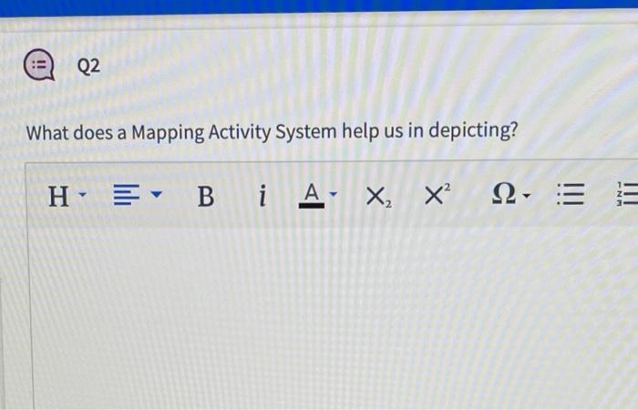 Q2 What does a Mapping Activity System help us in