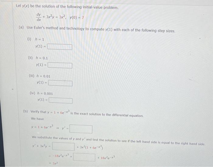 Let y(x) be the solution of the following