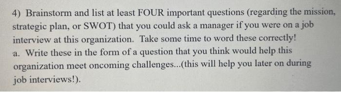 4. my organization is (Microsoft) answer the