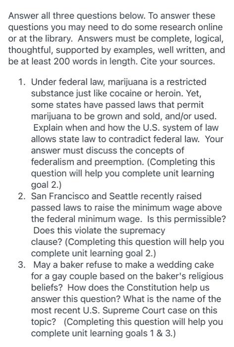 please answer questions 2 and three only (: