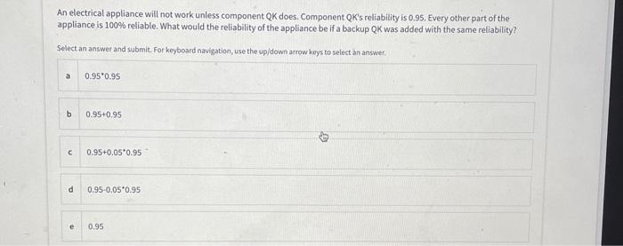 An electrical appliance will not work unless