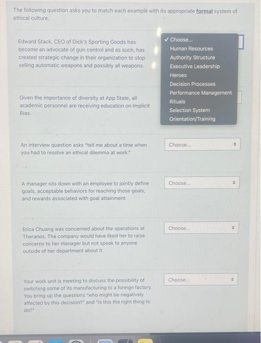 I need help with the following question it gives