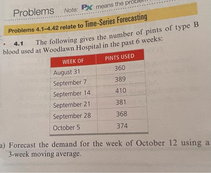 4.1 Problems Note: PX means the pro Problems