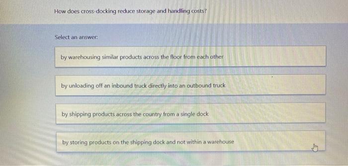 Question 1 of 10 Where does logistics fall within