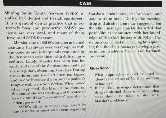 CASE Shining Smile Dental Services (SSDS) is