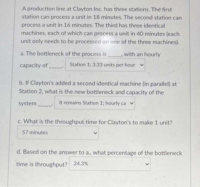 i need parts A-D solved thank you ! A production