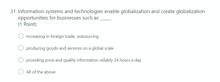 31. Information systems and technologies enable