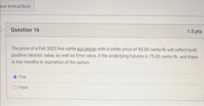 help please The price of a Feb 2023 live cattle