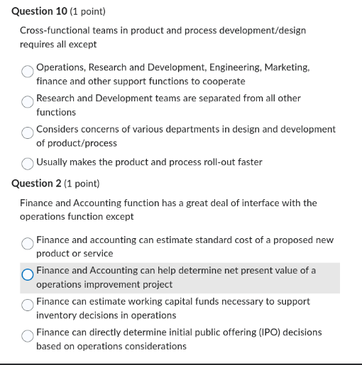 Cross-functional teams in product and process