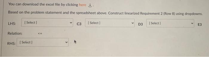 Using Row 7 requirement 1 Using Row 8 Requirement