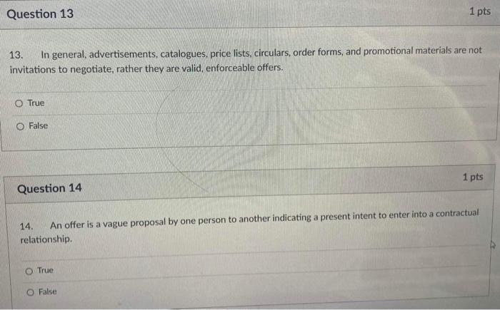 13. In general, advertisements, catalogues, price