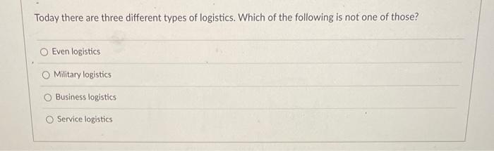 Today there are three different types of