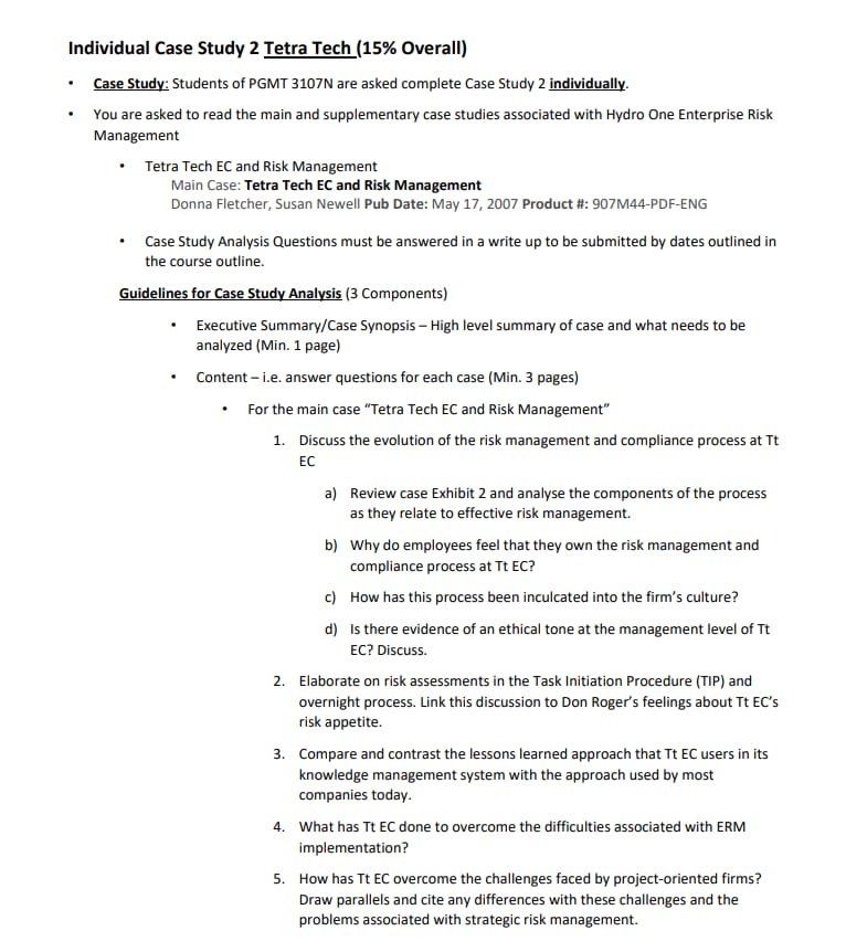 Study 2 Tetra Tech (15\% Overall) udents of PGMT