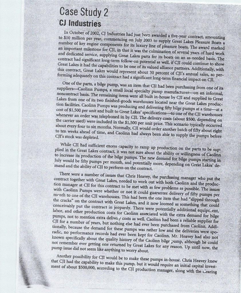 Question # 06 Case Study on CJI (Attached) (12