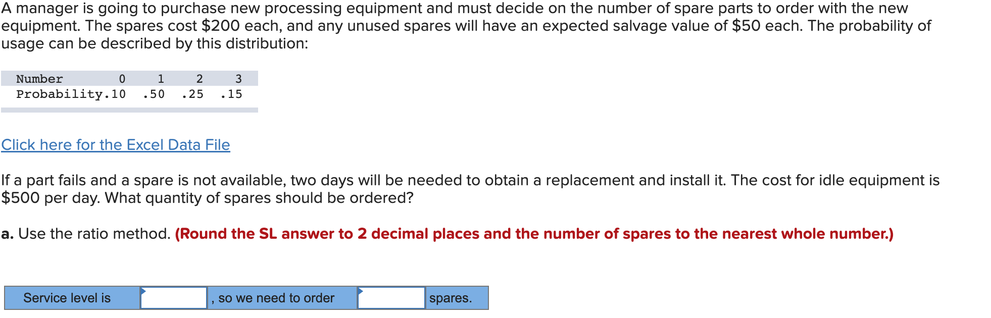 A manager is going to purchase new processing