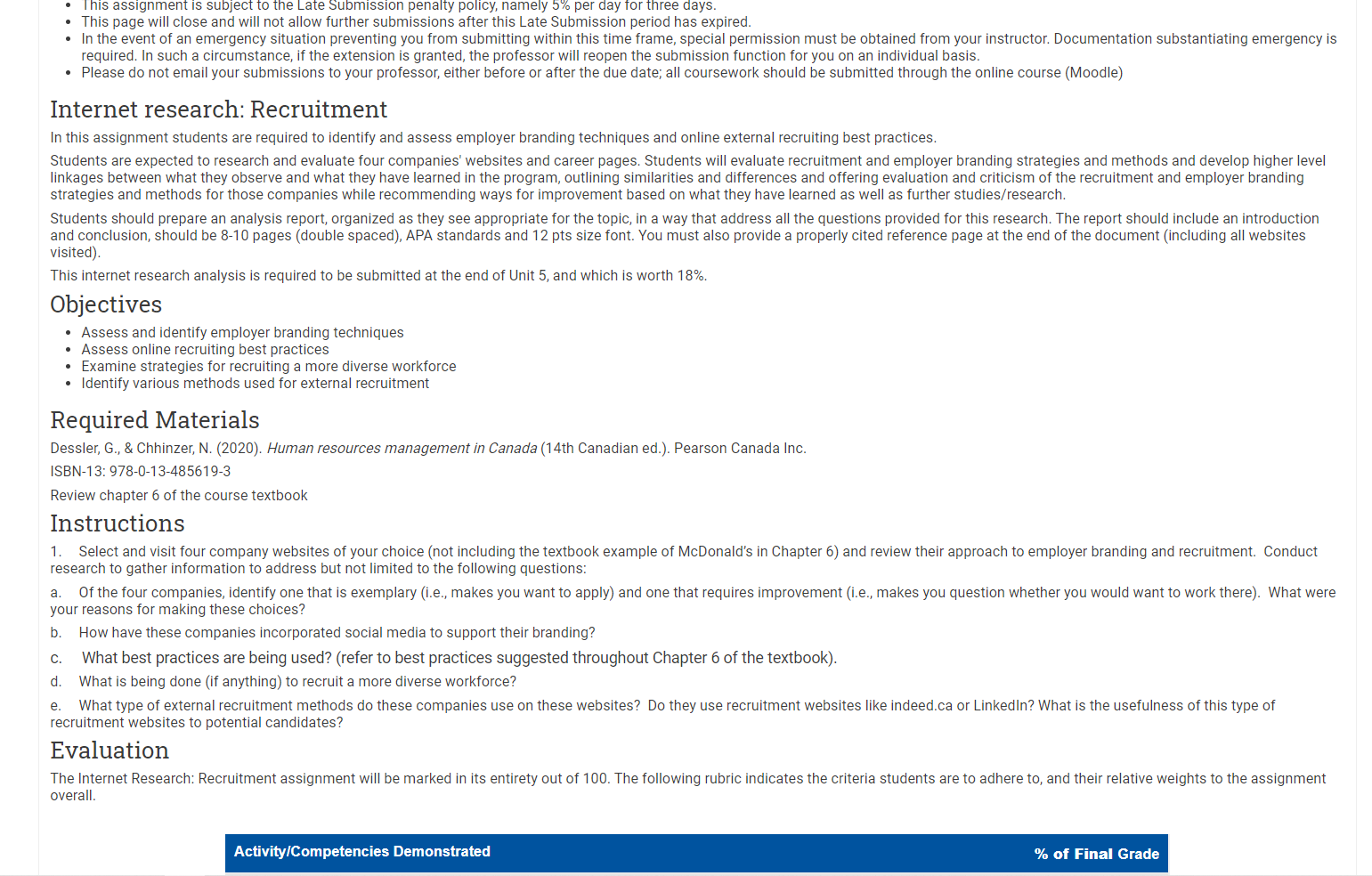 This assignment is subject to the Late Submission