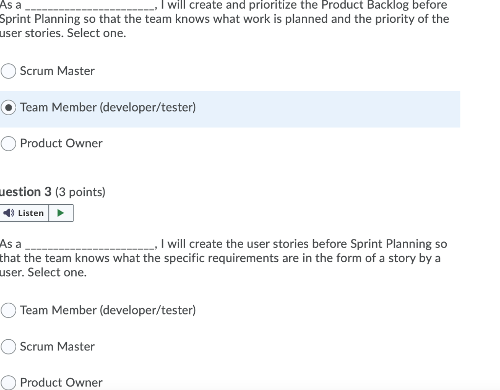 As a will create and prioritize the Product