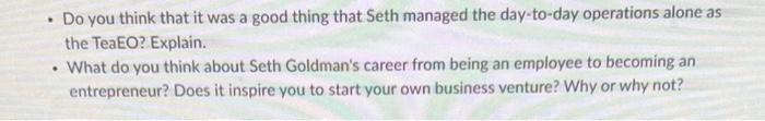 - Do you think that it was a good thing that Seth