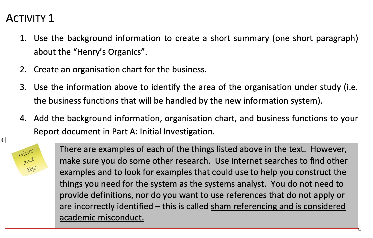 ACTIVITY 1 1. Use the background information to