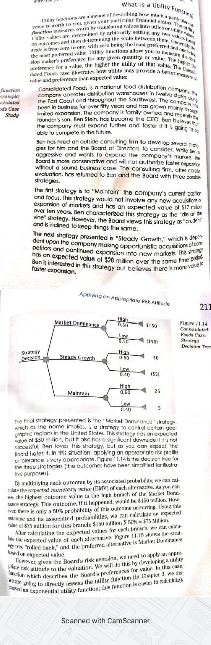 Consider the Consolidated Foods Case Study on