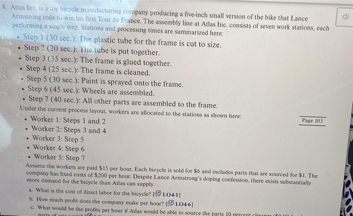 . . . . . 8. Atlas Inc. is a coy bicycle