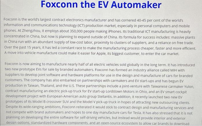Foxconn is the world's largest contract