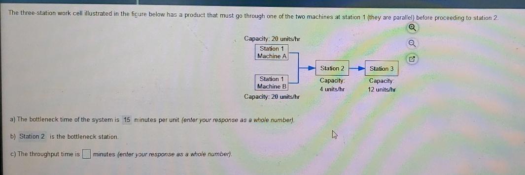 The three-station work cell illustrated in the