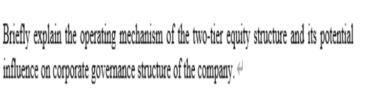 influence on corponate govermance structure of