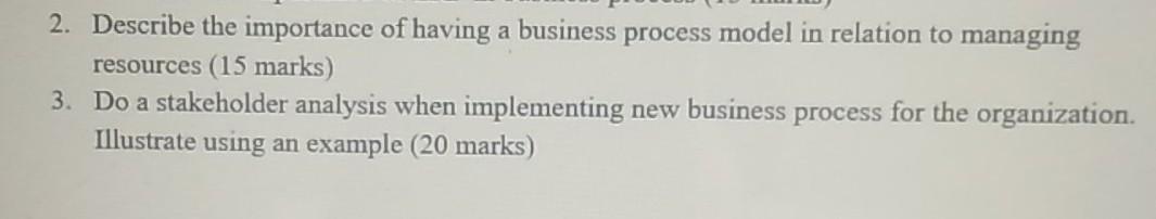 2. Describe the importance of having a business