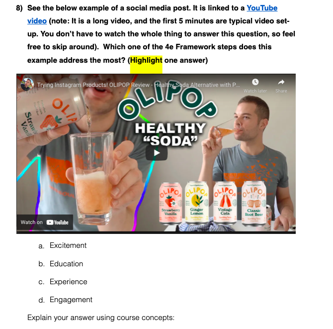 8) See the below example of a social media post.