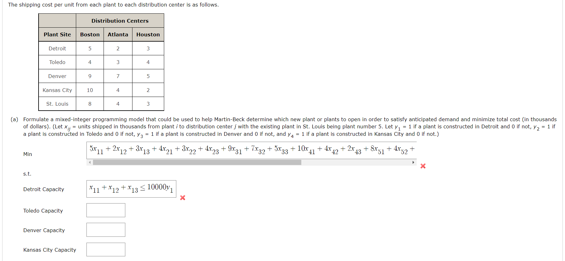 capacity for the four proposed plants are as