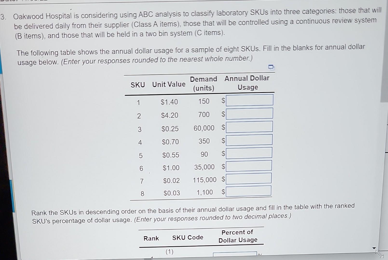 Oakwood Hospital is considering using ABC