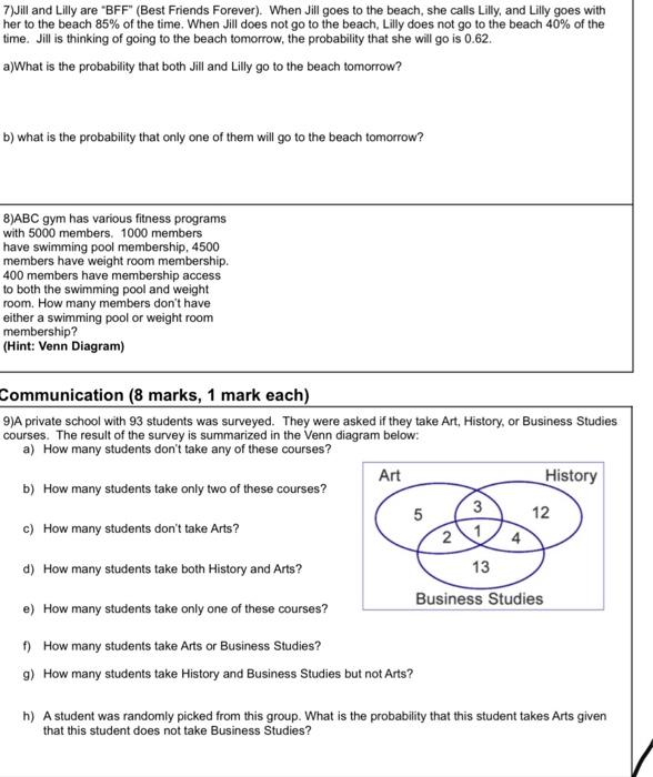 1)Consider the following figure, if a dart is