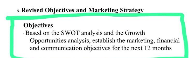 need to SWoT for macdonald ? Revised Objectives