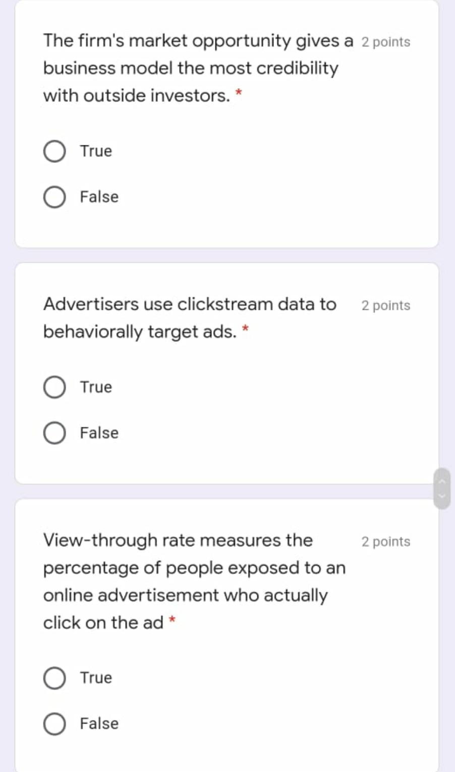 Market creator is an e-tailor business 2 points